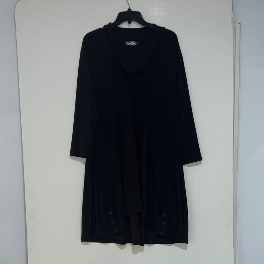Sympli Black Long Sleeve Dress